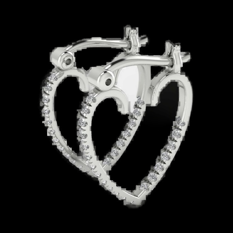 Créoles Diamant Amour Éternel