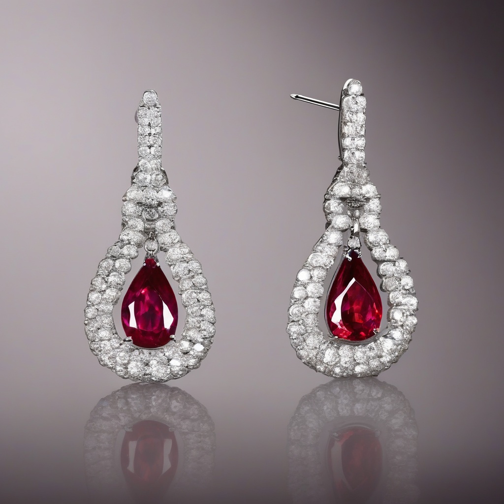 Boucles Croissant Rubis Diamant
