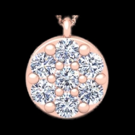Pendentif Ovale Trilogie Diamant