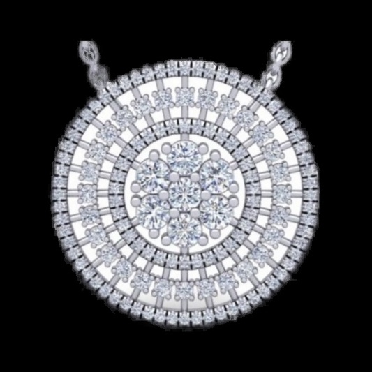 Pendentif Halo Céleste Diamant