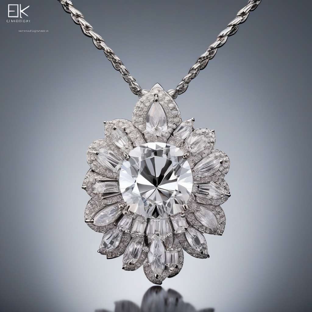 Pendentif Croissant Céleste Diamant