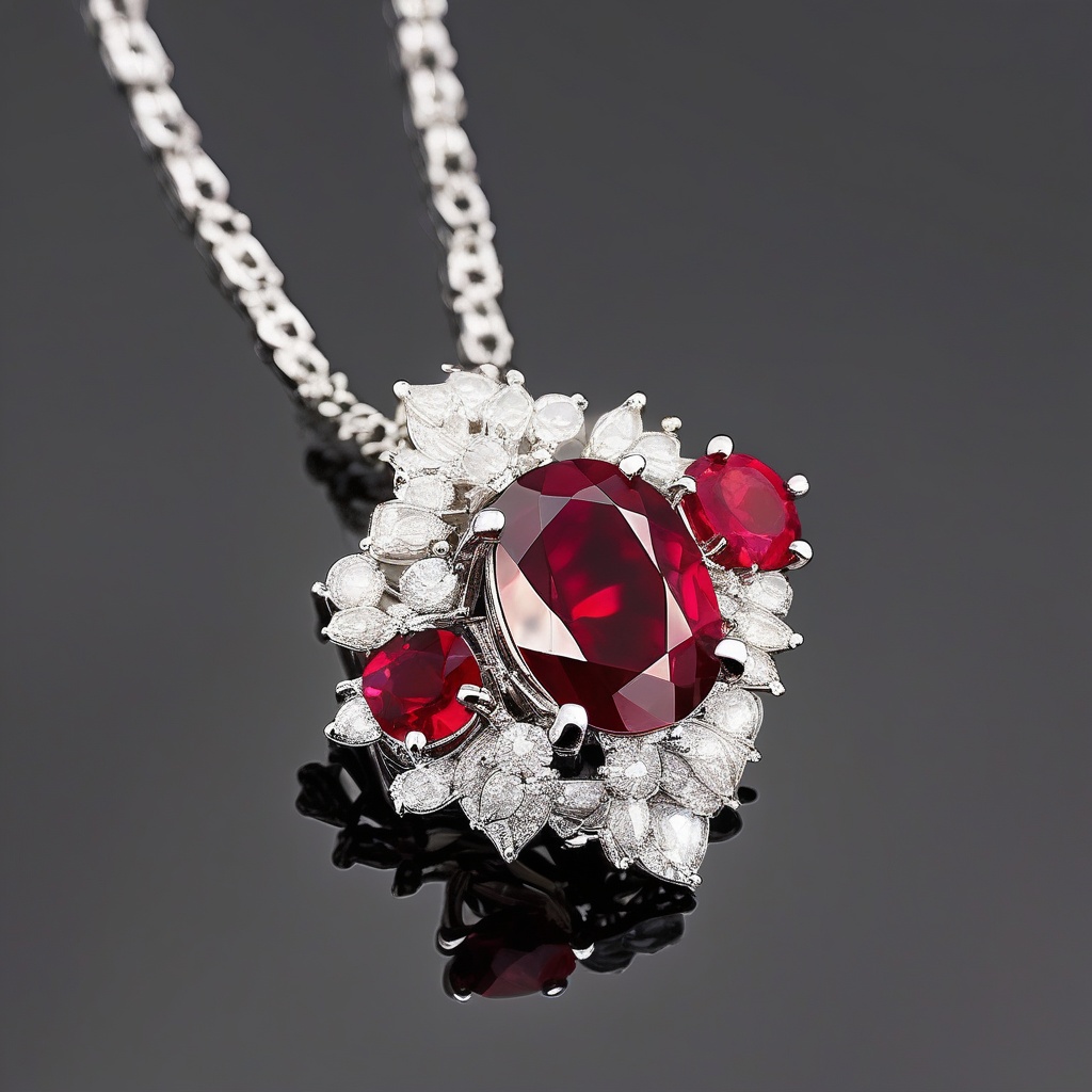 Boucles d'Oreilles Cœur Rubis Éternel