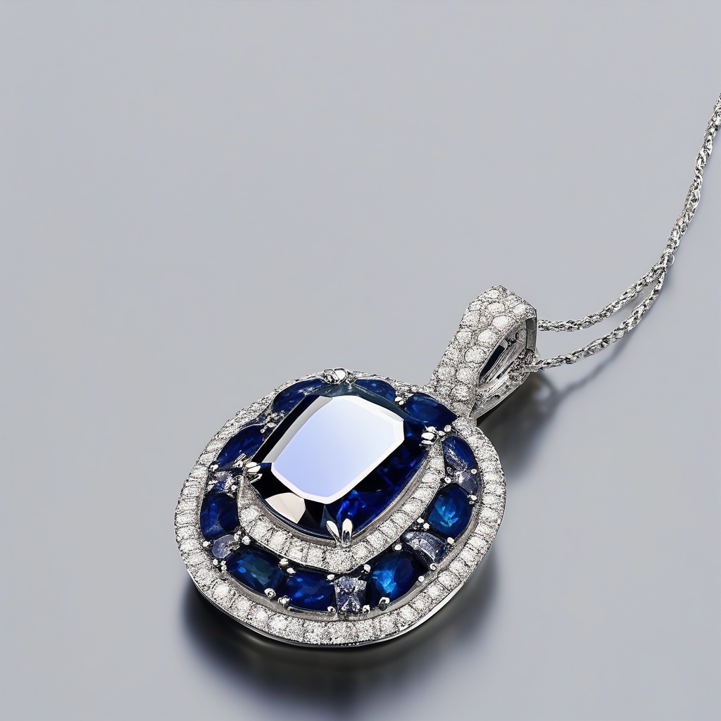 Pendentif Carré Saphir Royal