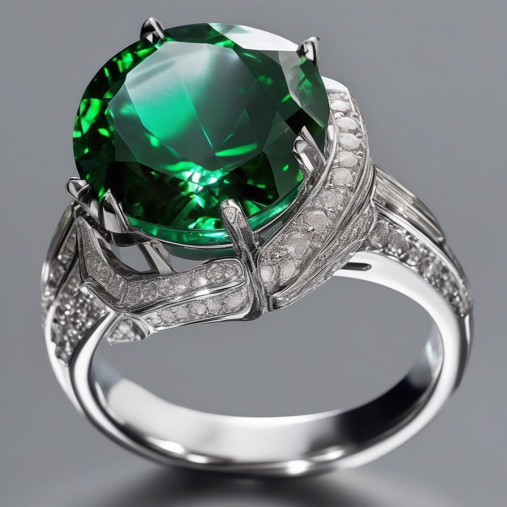 Bague Contournante Émeraude