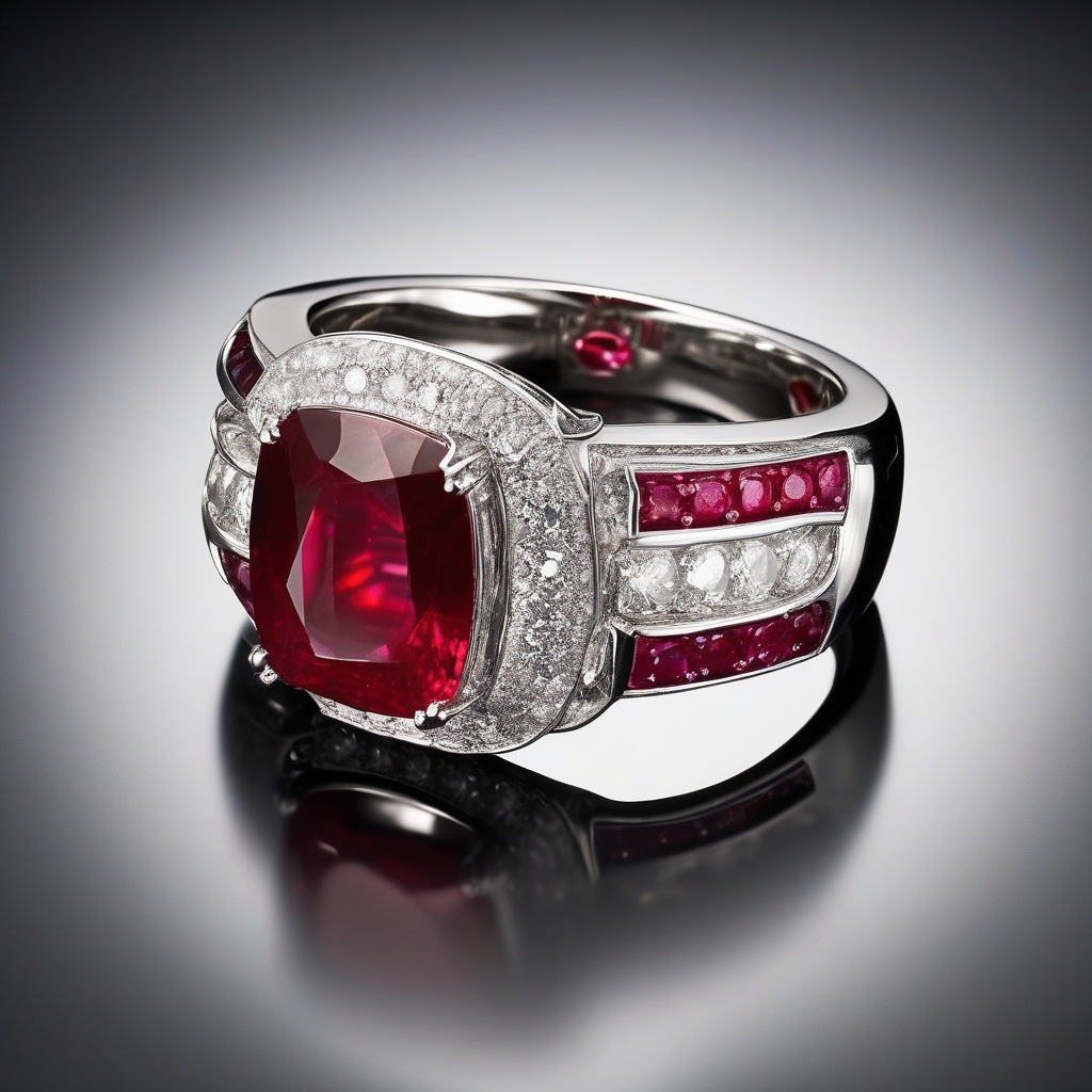 Bague Papillon Cœur Rubis