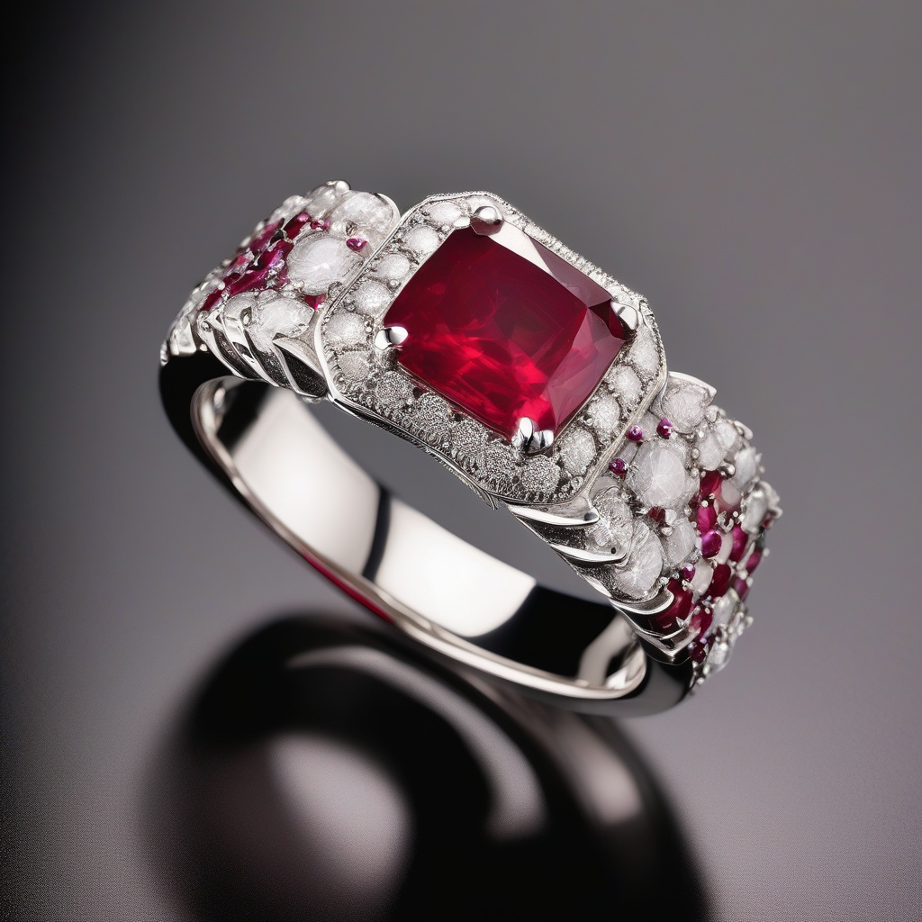Bague Trèfle Rubis Royal
