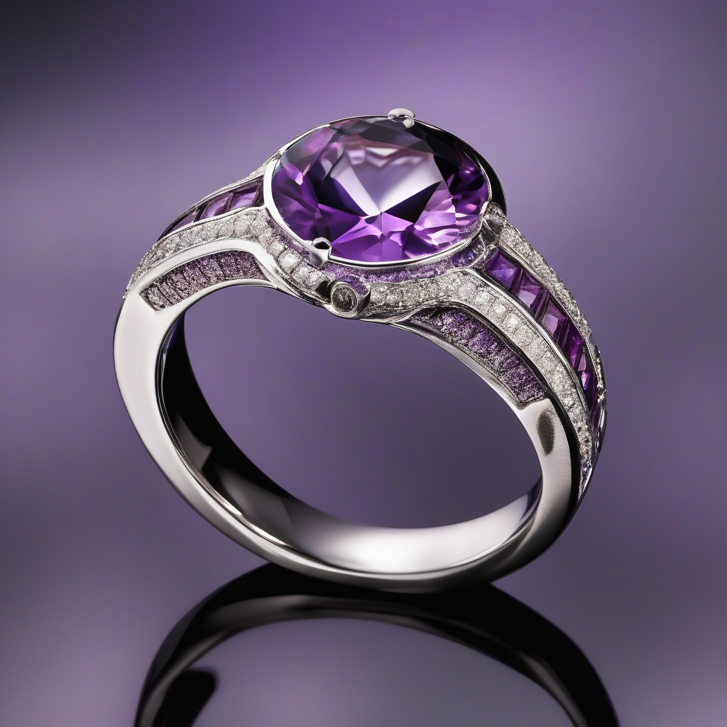 Bague Lotus Améthyste