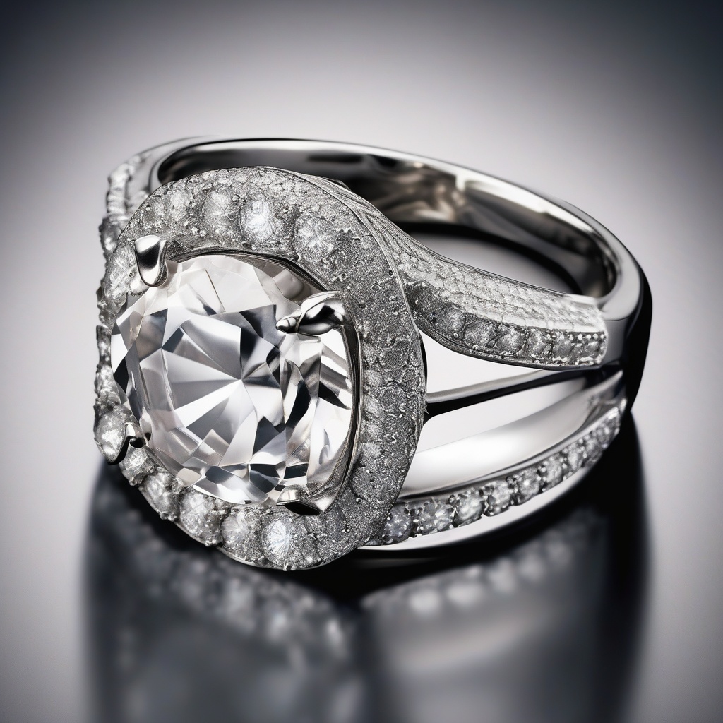 Bague Grappe Diamants Florale