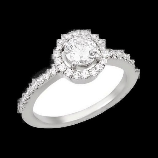 Bague Diamant Halo Céleste