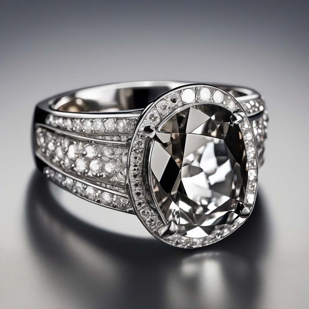 Bague Torsadée Diamant Noir