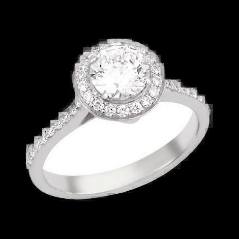 Bague Diamant Halo Céleste