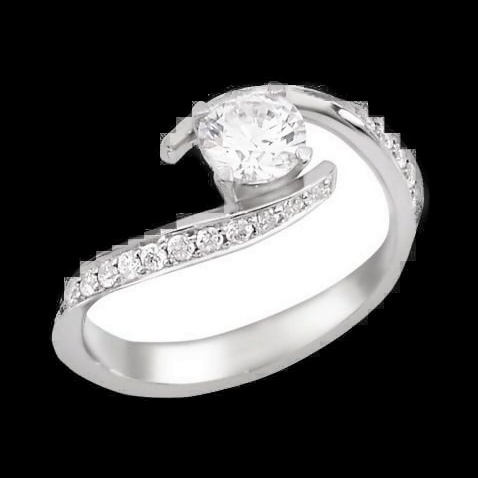 Bague Diamant Vague Céleste